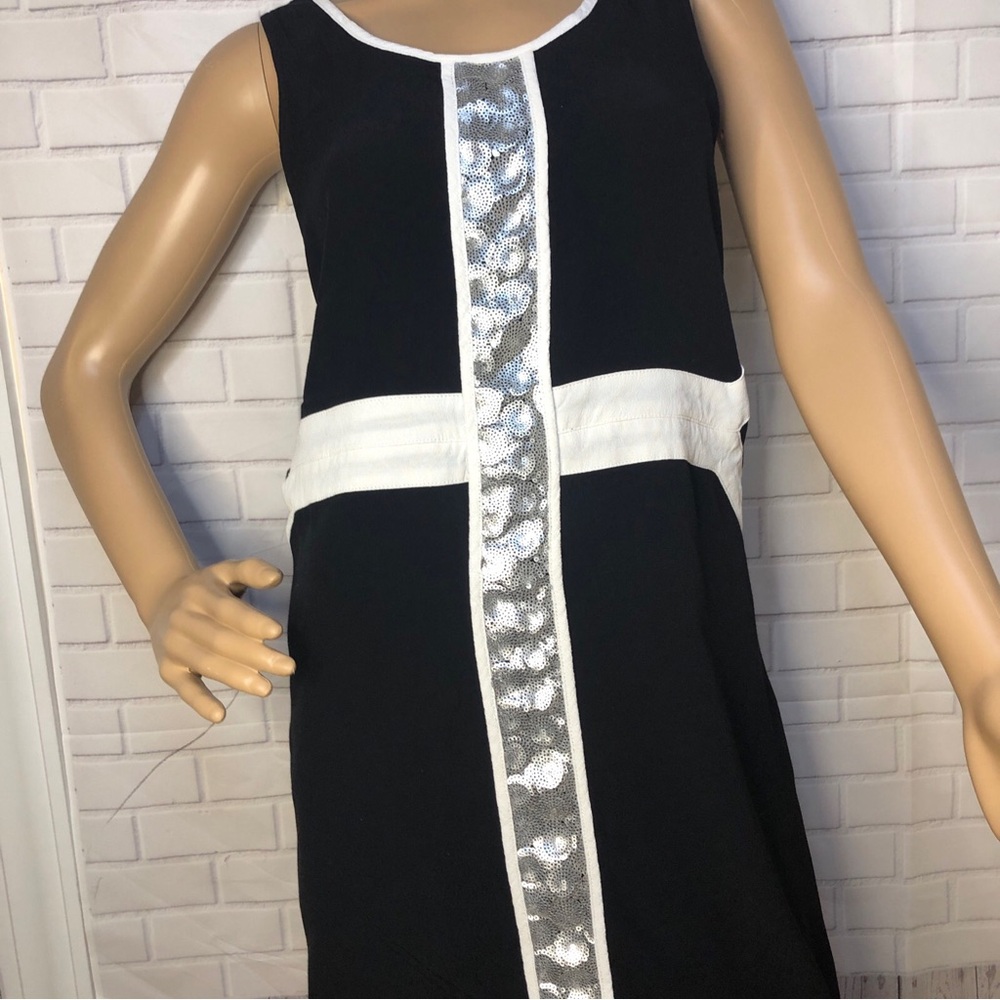 MinkPink black Black & White  midi dress size Medium Sequins Party Cocktails